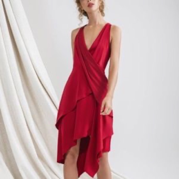C/Meo Influential Dress In Crimson Nwt Xl